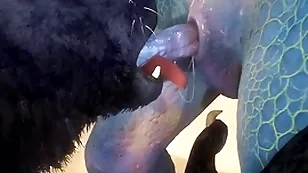 Wolf increased by lizard have sex on the beach - wildlife