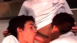 The boy pass - cute gay boy bounces on a big twink cock