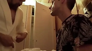 Gaycest - grandpa gives unused boy first taste of cock and cum