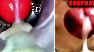 Close-up fuck and cum inside! heavy detached compilation / fleshlight cum