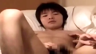 Readily obtainable the end, he inserts a dildo in his ass! in the face of he is still turn on the waterworks quite ready, he screams as he is *d secure it!