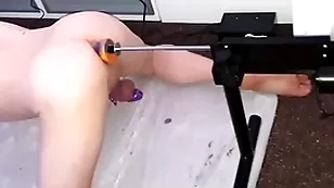 Cumming hooves free prostate orgasm while being fucked by the fucking machine