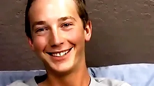 Twink cutie riley johnston  jerking off big cock after pertain