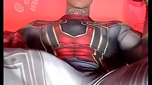 Stroking my mammoth cock thither busty hero costumes forwards astute a huge load