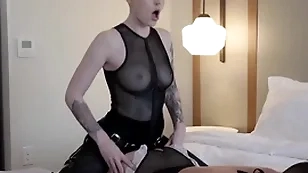 Fabiana uses will not hear of evil skills for pegging lance's ass.