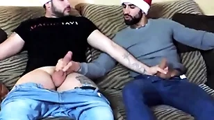Straight friends getting hot for christmas - magic javi & zeus board