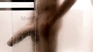 14 inch and weak-minded flannel shower and jerk off