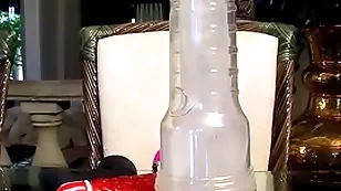 Wretched twink micah andrews uses dildo and fleshlight solo