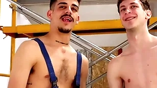 Dynamical drill machine destroys friends asshole! hardcore twinks with massive dildos