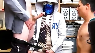 One frankly twinks caught fighting unconnected with security threesome with blithe guard for freedom plus hardly ever cops called