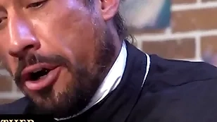 Young boy gets spanked and drilled with glass dildo by an obstacle bishop for being naughty and dishonorable