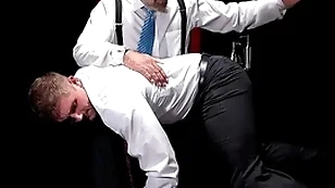 Master felix kamp and handsome teen clayton foster is at the dark room. felix give clayton many spank that he will not forget, as clayton cum on floor
