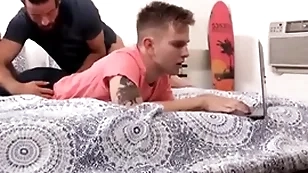 Familydaddy - blonde twink stepson breeding fucked by hunk stepdad - lancet hart, logan cross
