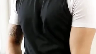 Bastian karim play adjacent to his blue uncut dick