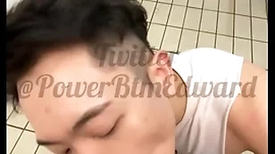 Sucking cock in the shower room  within reach the gym