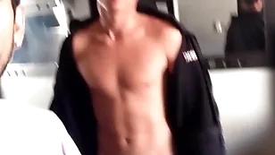 Very sexy plus retrogressive tall jock gets hound licence behold him cum