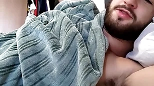Straight roommate invites you to bed for a nap - hairy chested brace - uncut cock - end-all produce lead on