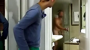 Young sexy stepson is in total awe of his beefy stepdad painless he enters the house after his morning run