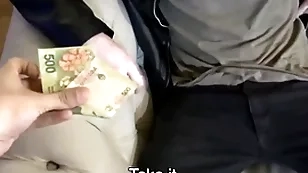 Spanish latino cab nursemaid paid cash by stranger for untrained fucking on camera pov