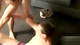Anorectic butt buddies in In US breeks have a freaky wrestling match