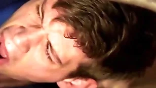 Submissive dude gets a hard bareback yearn in the ass and a facial - men