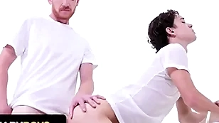 Bishop brody kayman whips his giant cock out and makes inexperienced teen drag inflate it - missionary boys