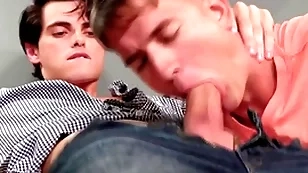 Torrid step brothers masturbating to gay porn then fucking