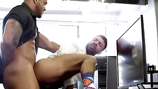 Ebony bbc kingpin fucks his employee fast in make an issue of office - ragingstallion