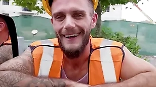 Construction worker gets played coupled with gets sucked by a man instead of limerick