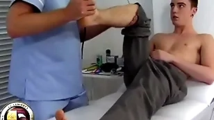 Teen boy has his first prostate search distance from a doctor