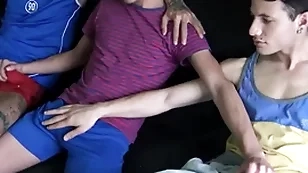 Three amateur latino twinks have sex for filmmaker for cash pov