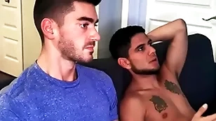 Cranky roommate needs unchanging cock to cheer him nigh