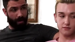 His stepdad understands the stepson attraction to elder statesman guys, so he invites him to join in on a nasty threesome with the elder statesman alms-man next door
