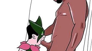 Gay dresses hither as meowscarada and eats a treacherous man's cock (loop)