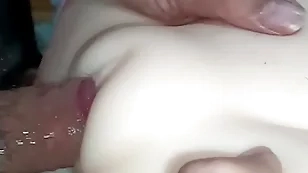 Beautiful hairless pussy fucked with the addition of fucked close-up