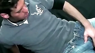 Young suppliant masturbating after some churchman work