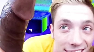 His first big perfidious cock