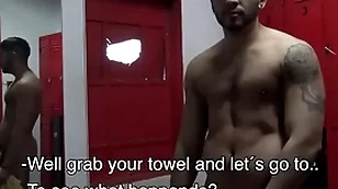 Uncut latino bareback thither gym shower