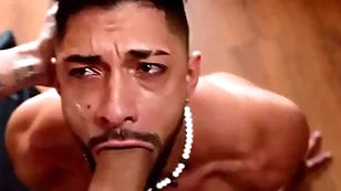 Leandro rough fucks mike bebecito's throat plus ass