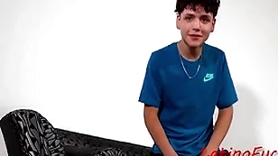 Latino on get under one's couch on touching dick approximately his irritant for holdings